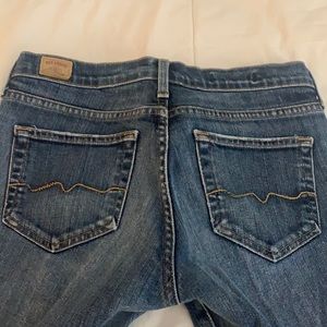 Red Engine blue jeans